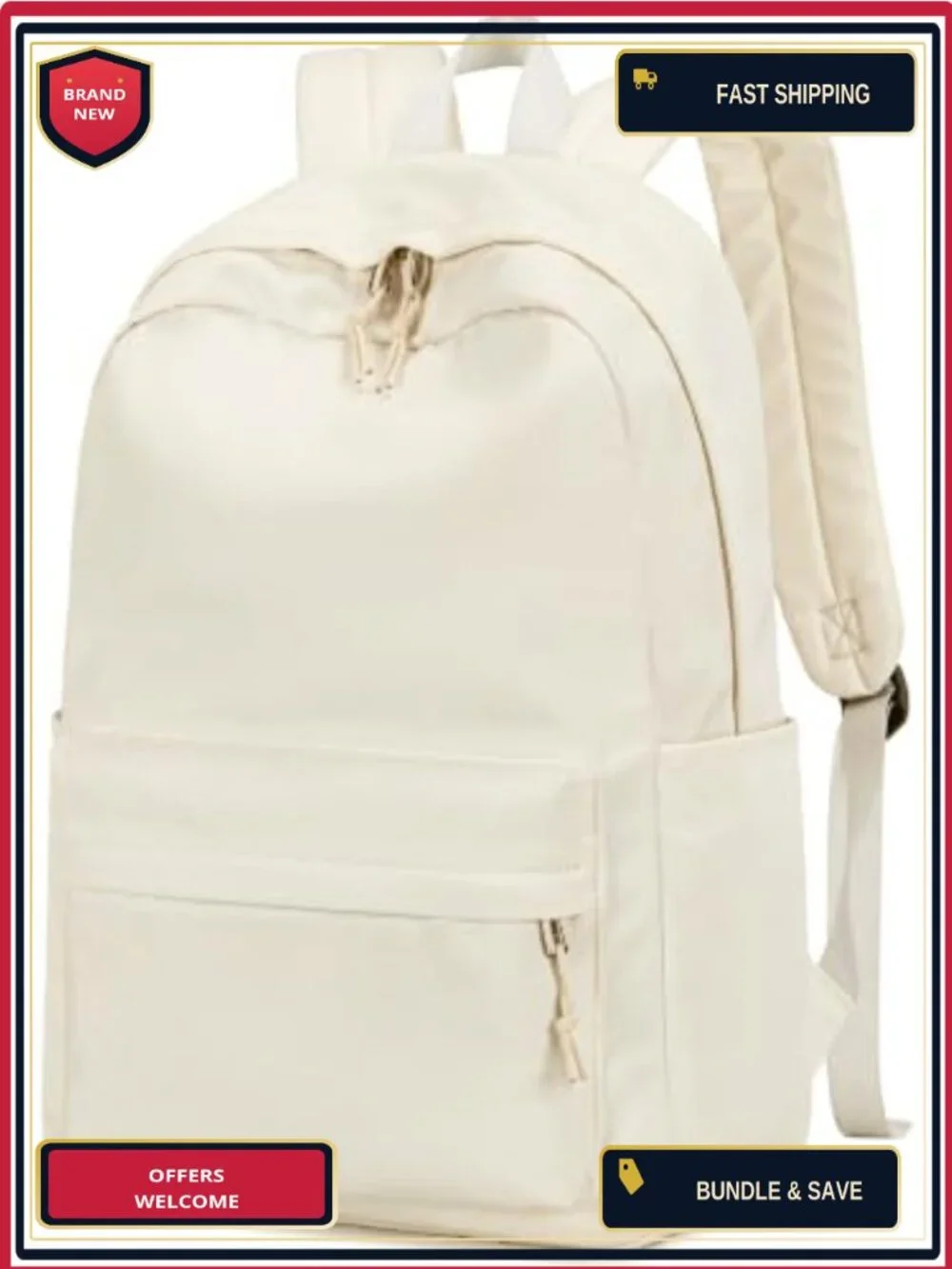 Laptop Backpack for Women Teens, School College Travel Daypack, Padded 15 inch